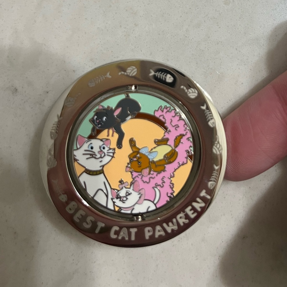 Disney Best Cat Pawrent Enamel Spinner Pin featuring Aristocats